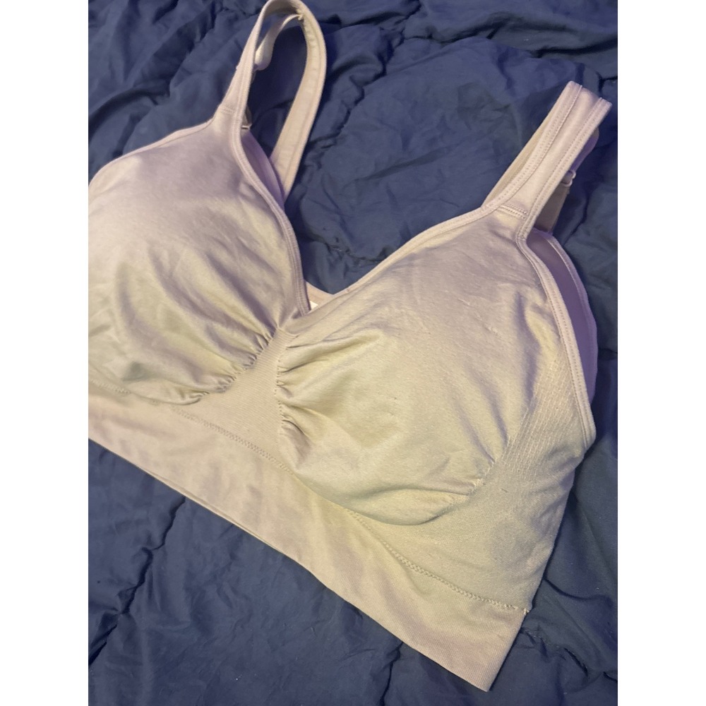 Genie Womens Beige Full Figure Wireless Bra, Size 44DD/DDD - Picture 2 of 7